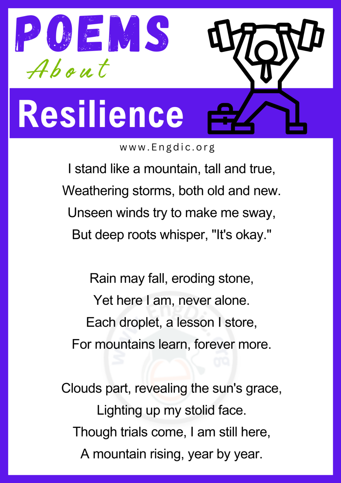 20+ Short Poems About Resilience - EngDic