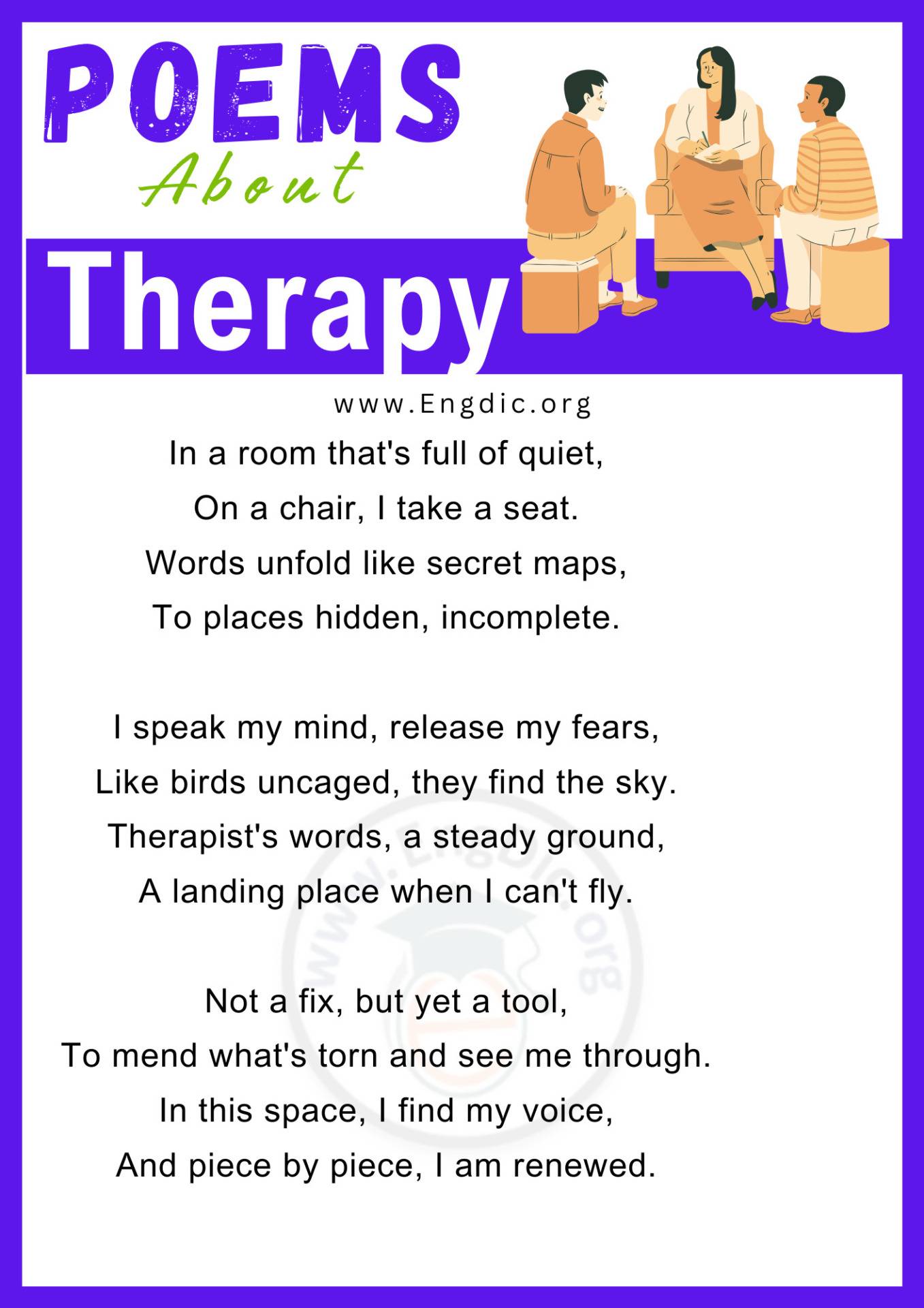 10+ Short & Inspirational Poems About Therapy - EngDic