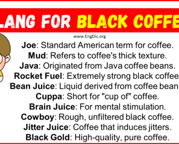 20 Slang for Black Coffee (Their Uses & Meanings)