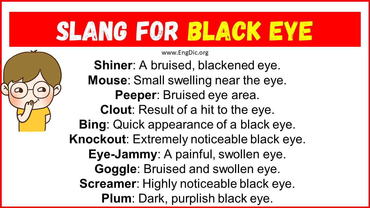 Slang For Black Eye