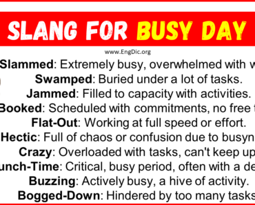 20 Slang for Busy Day (Their Uses & Meanings)
