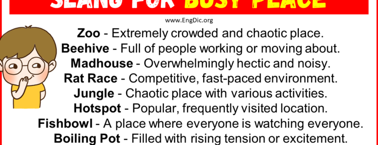 20 Slang for Busy Place (Their Uses & Meanings)