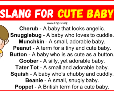 20 Slang for Cute Baby (2024)
