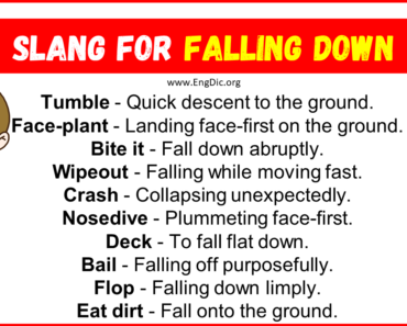 20+ Slang for Falling Down (Their Uses & Meanings)