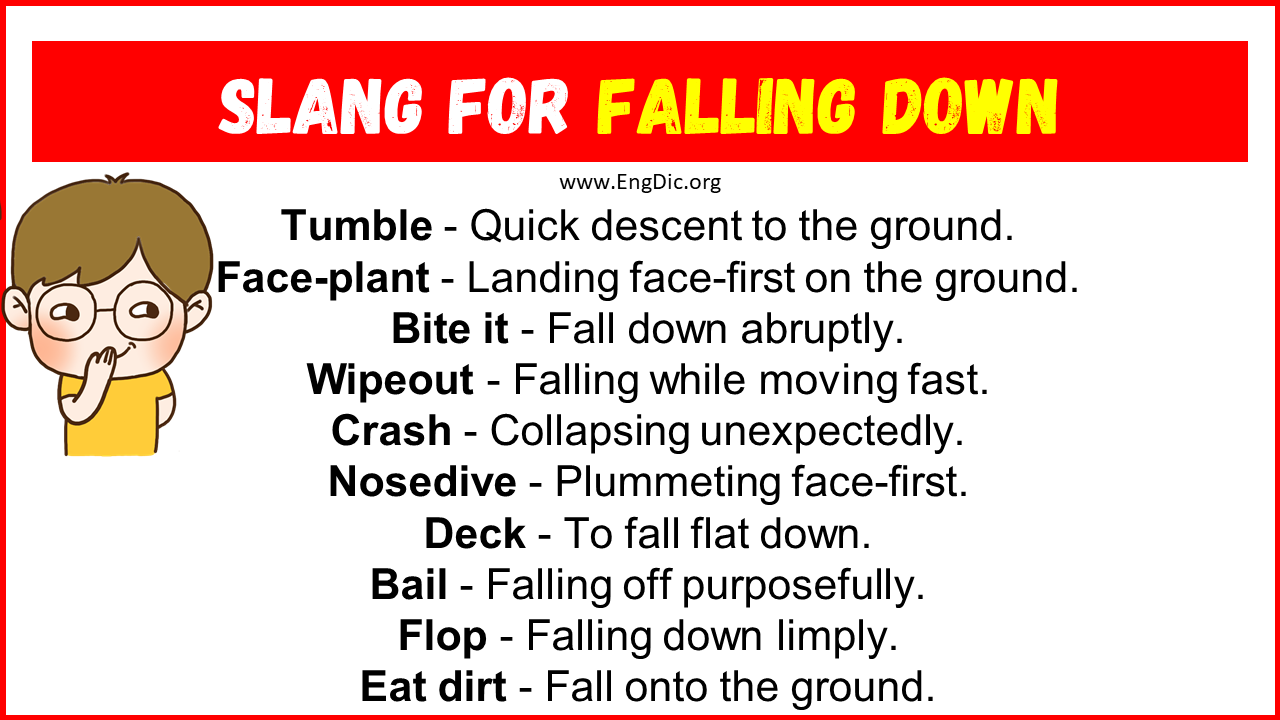 Slang Terms For Falling Down