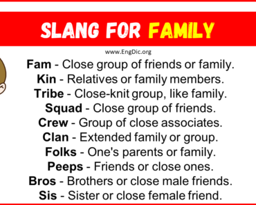 20+ Slang for Family (Their Uses & Meanings)