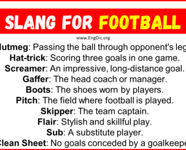 20+ Slang for Football (Their Uses & Meanings)