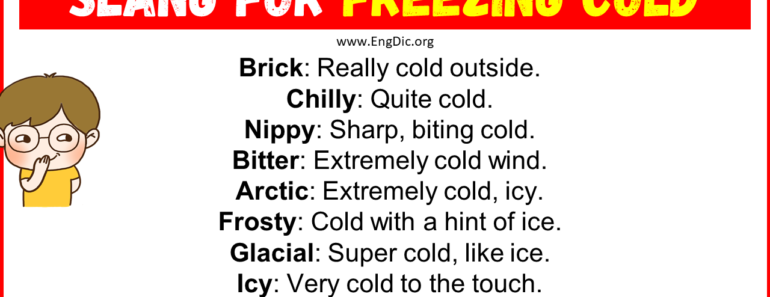 20+ Slang for Freezing Cold (Their Uses & Meanings)