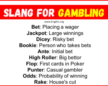 20+ Slang for Gambling (Their Uses & Meanings)