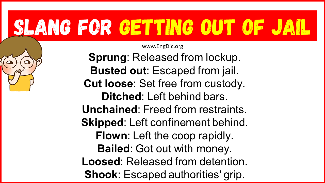 Slang For Getting Out Of Jail