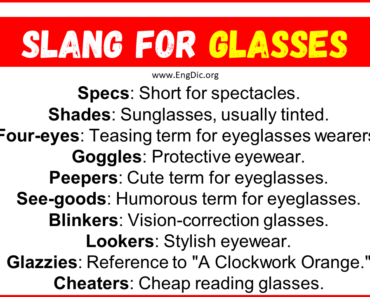 20+ Slang for Glasses (Their Uses & Meanings)