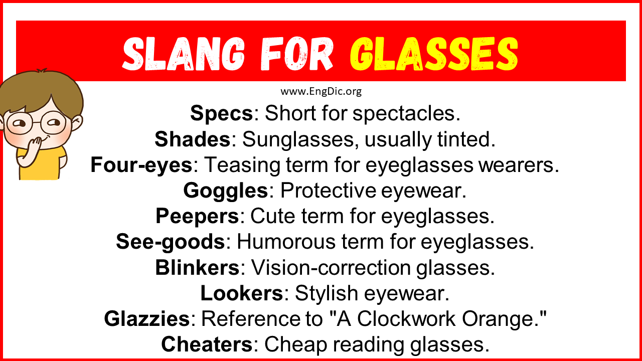 Slang For Glasses