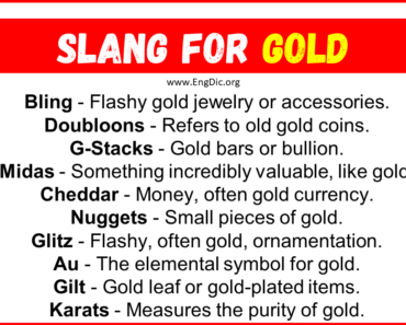 20+ Slang for Gold (Their Uses & Meanings)