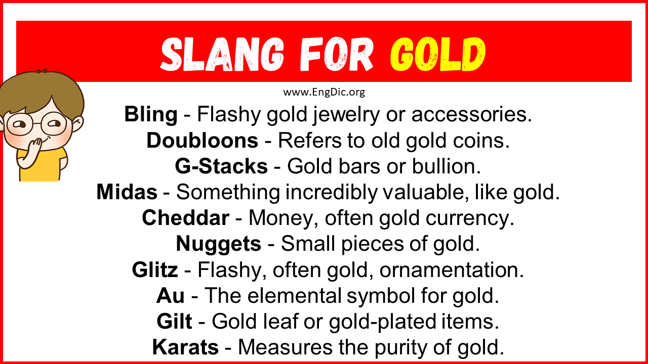 Slang For Gold