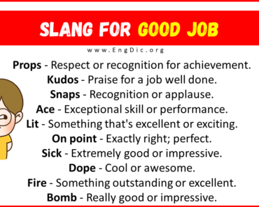 20 Slang for Good Job (2024)