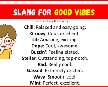 20 Slang for Good Vibes (2024)