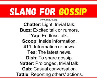 20+ Slang for Gossip (Their Uses & Meanings)