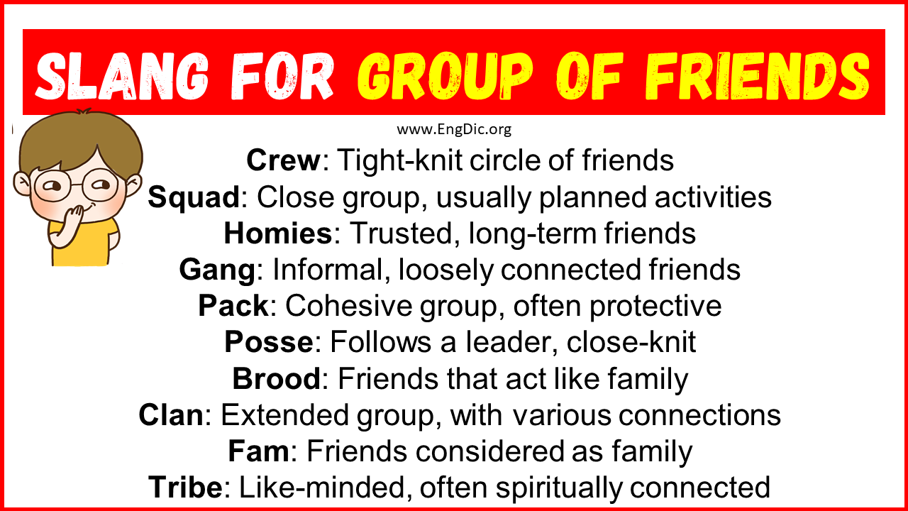 Slang For Group of Friends