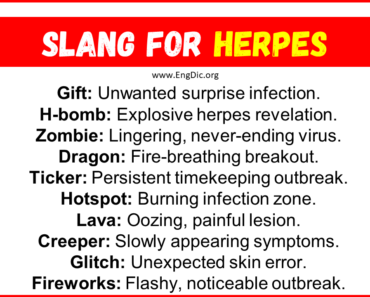 20+ Slang for Herpes (Their Uses & Meanings)