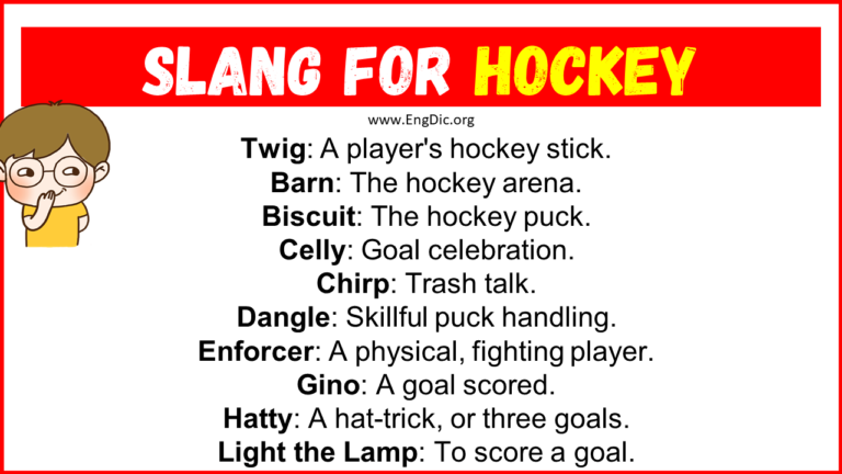 20+ Slang for Hockey (Their Uses & Meanings) - EngDic