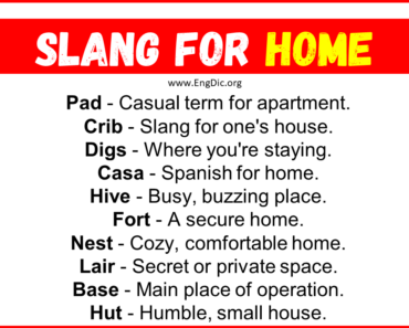 20+ Slang for Home (Their Uses & Meanings)
