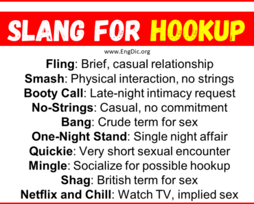 20+ Slang for Hookup (Their Uses & Meanings)