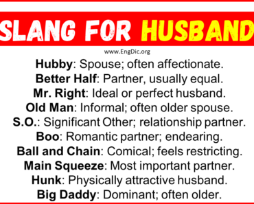 20+ Slang for Husband (Their Uses & Meanings)