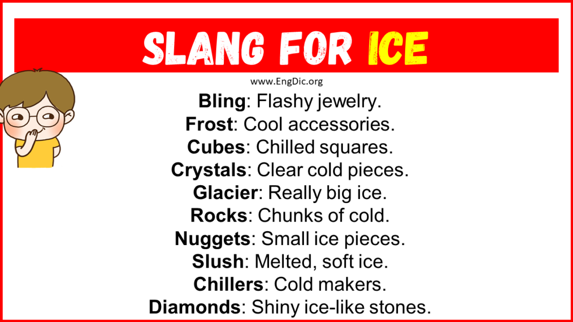 20+ Slang for Ice (Their Uses & Meanings) - EngDic