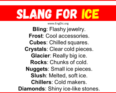 20+ Slang for Ice (Their Uses & Meanings)