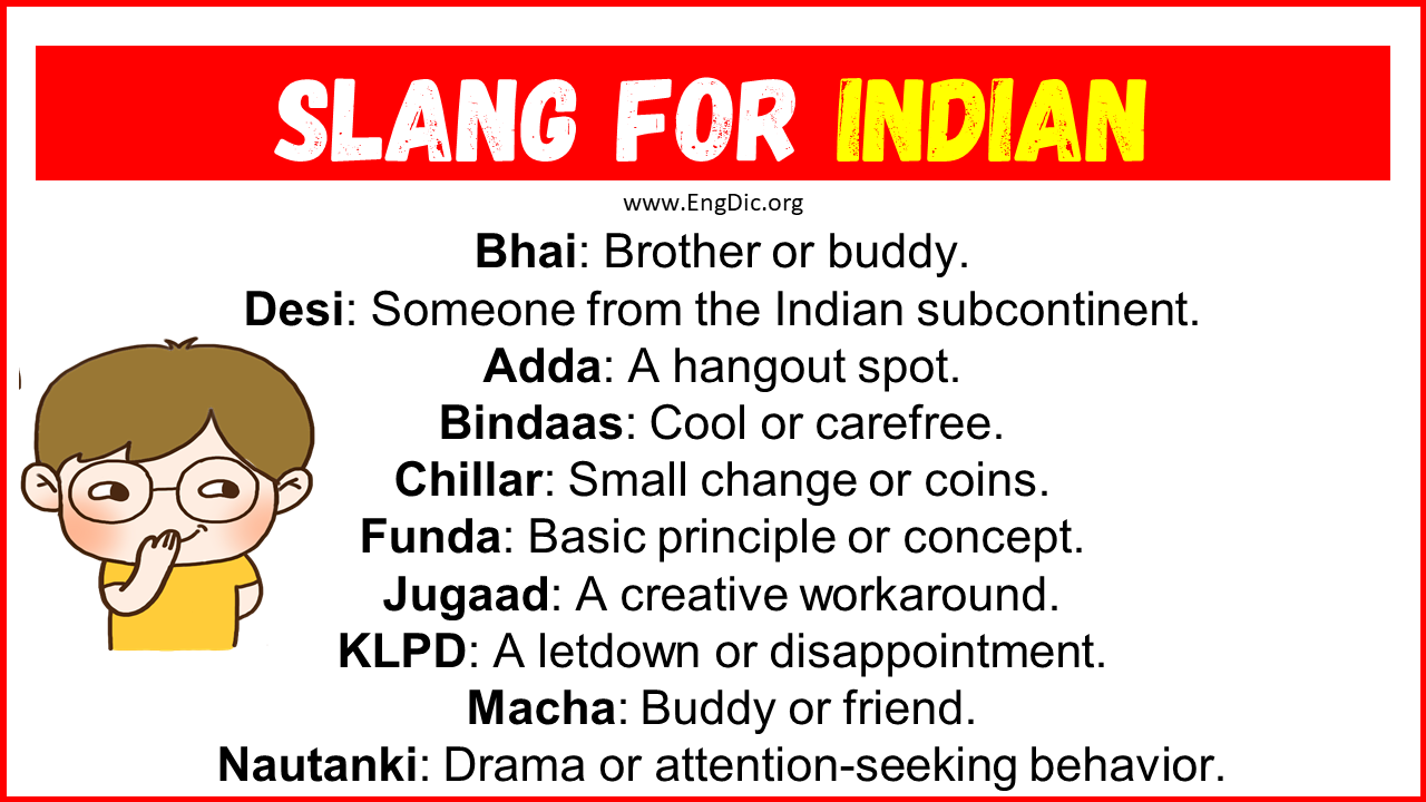 Slang For Indian