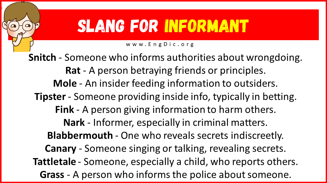 Slang For Informant