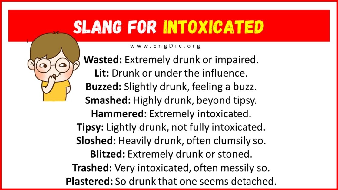 20 Slang For Intoxicated Their Uses And Meanings Engdic