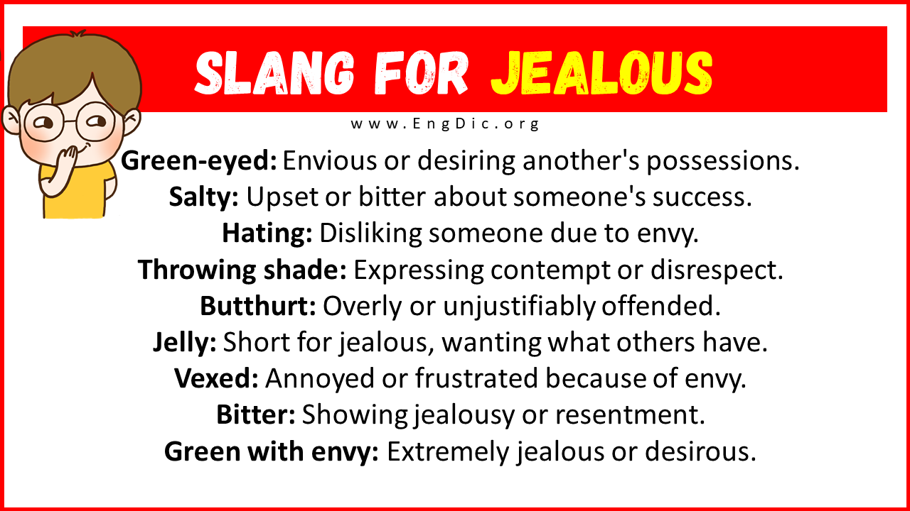 20 Slang for Jealous Their Uses amp Meanings EngDic