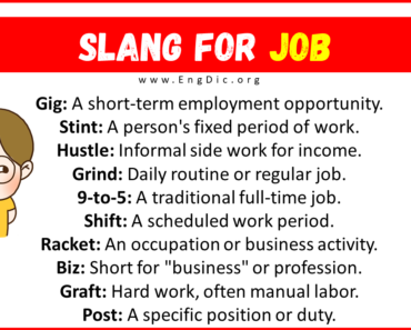 20+ Slang for Job (Their Uses & Meanings)