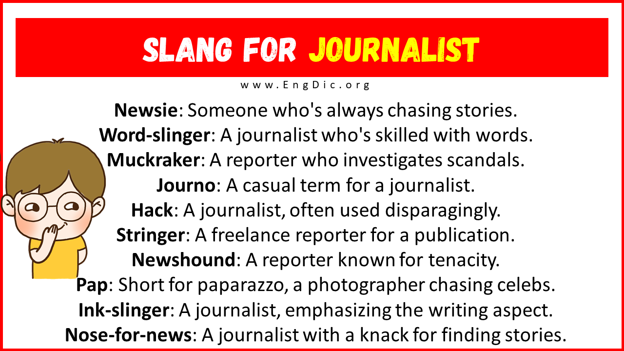 Slang For Journalist
