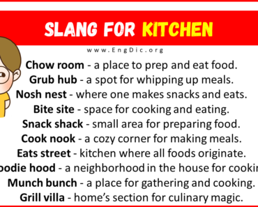 20+ Slang for Kitchen (Their Uses & Meanings)