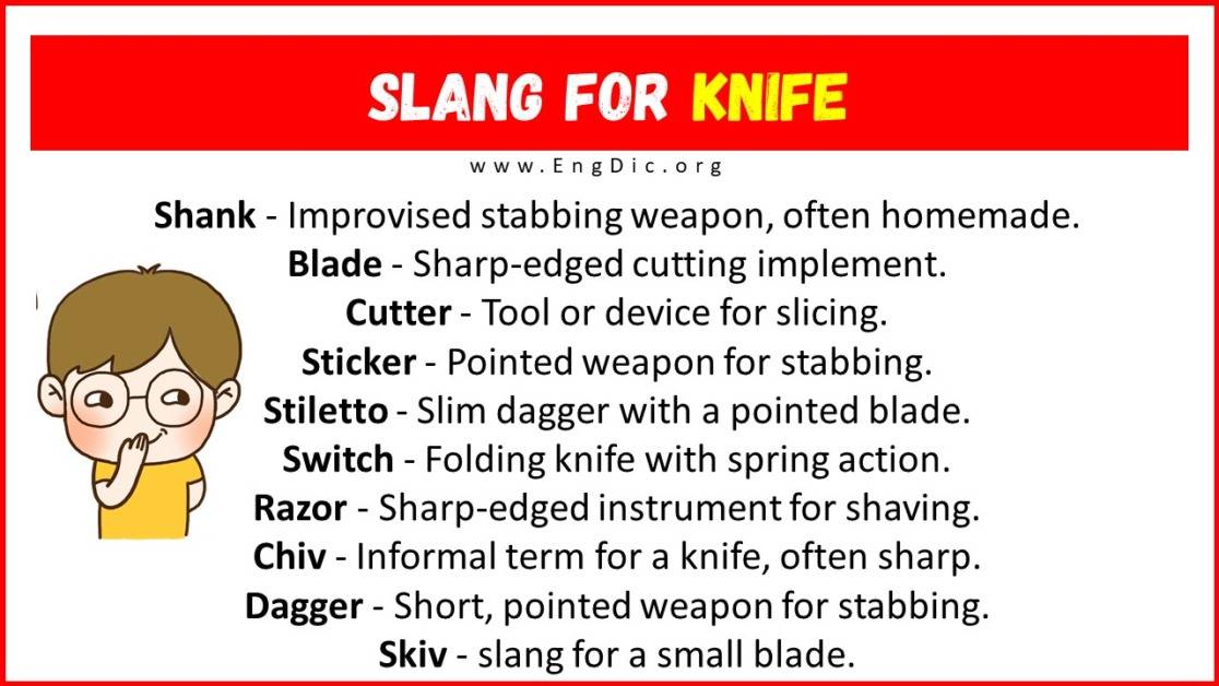 20+ Slang for Knife (Their Uses & Meanings) EngDic