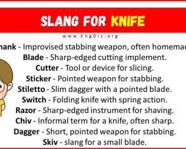 20+ Slang for Knife (Their Uses & Meanings)