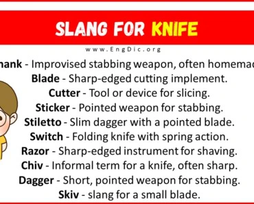 20+ Slang for Knife (Their Uses & Meanings)