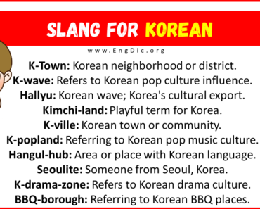20+ Slang for Korean (Their Uses & Meanings)