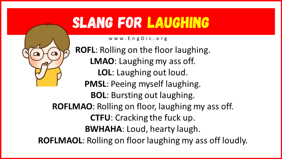 20+ Slang For Laughing (their Uses & Meanings) - Engdic