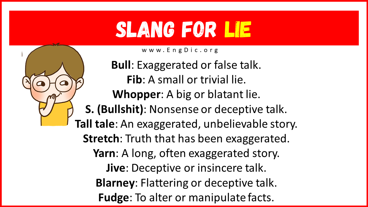 Slang For Lie