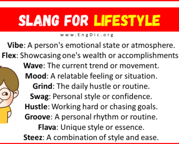20+ Slang for Lifestyle (Their Uses & Meanings)