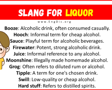 20+ Slang for Liquor (Their Uses & Meanings)
