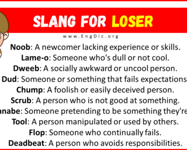 20+ Slang for Loser (Their Uses & Meanings)
