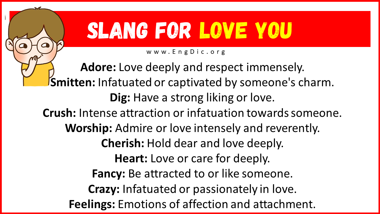 Slang For Love You
