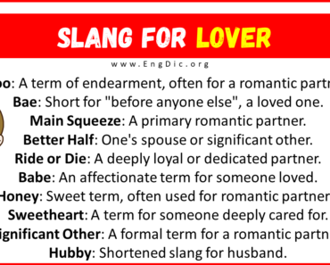 20 Slang for Lover (Their Uses & Meanings)