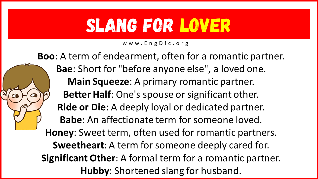 Slang For Lover
