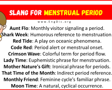 20+ Slang for Menstrual Period (Their Uses & Meanings)