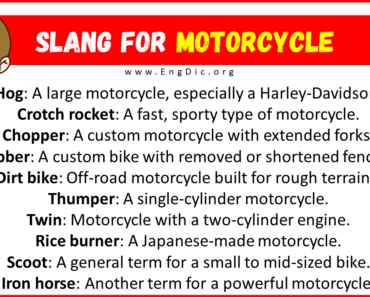 20+ Slang for Motorcycle (Their Uses & Meanings)
